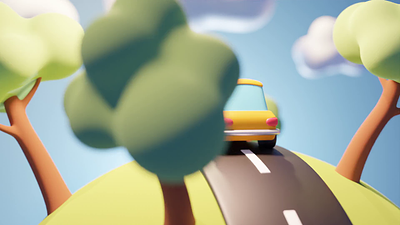 Driving Animation Tutorial 3d animation blender car driving illustration motion render road stylized tutorial