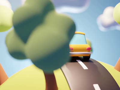 Driving Animation Tutorial 3d animation blender car driving illustration motion render road stylized tutorial