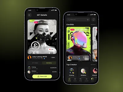 East - NFT Marketplace 2023 aesthetic app clean ui dark design graphic design illustration logo marketplace minimalist motion graphics nft trendy design ui uiux