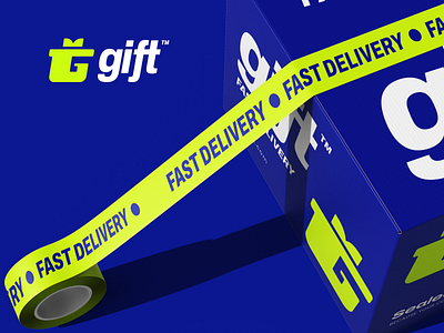 Gift Logo and Visual Brand box brand branding christmas delivery design fast gift graphic design inspiration logo modern new trend vector year