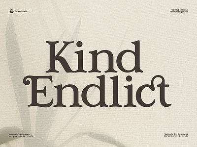 GC Kind Endlict – Elegant Retro Serif 80s branding classic design elegant elegant font font glyph glyphonic graphic design old style poster retro serif style stylish trend trendy vintage