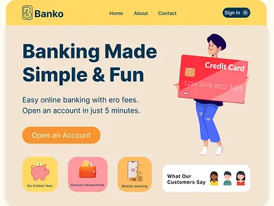 Banking App app bankingapp banko design graphic design illustration ui