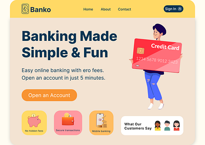 Banking App app bankingapp banko design graphic design illustration ui