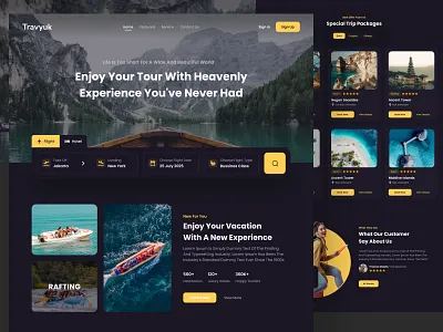 Travyuk - Website Travel branding clean ui design graphic design tour travel ui ux website weekend