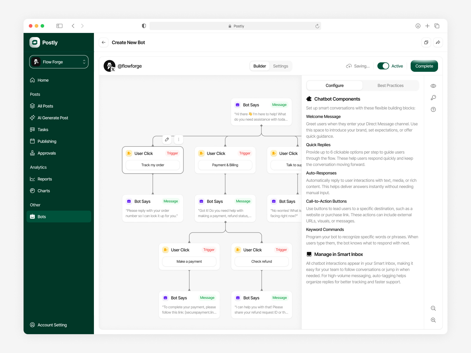 Example of Ai For Social Media Management Web App