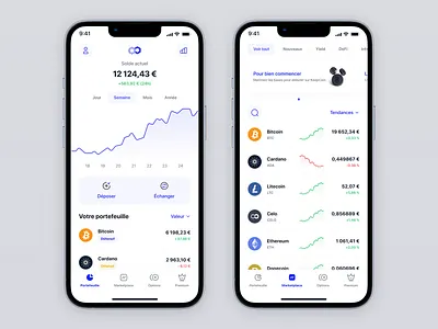 KeepCoin - Crypto Mobile App (Exchange) balance banking bitcoin chart clean crypto cryptoapp cryptowallet exchange finance fintech investment app ios marketplace minimal mobile app product design trade trading wallet