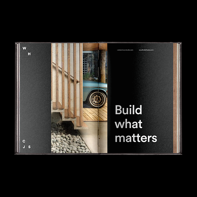 CJS & WH Portfolio Spreads architecture book editorial interior design layout portfolio spreads typography