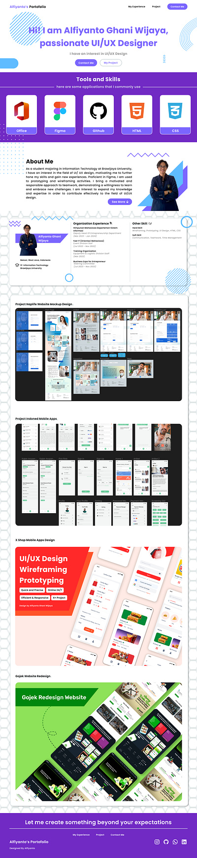 Personal Portofolio portofolio ui uiux