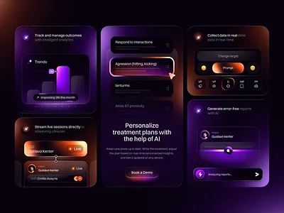AI-Powered ABA Practice Management tool- Bento card ai bento branding card design landingpage llm minimal ui uidesign uxdesign webdesign websitedesign