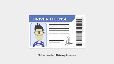 Flat Animated Driving License ID Lottie Animation animation documentation driving license flat animation id card id card illustration id card ui identity card animation lottie animation minimal animation motion design motion graphics national id card student id card svg animation