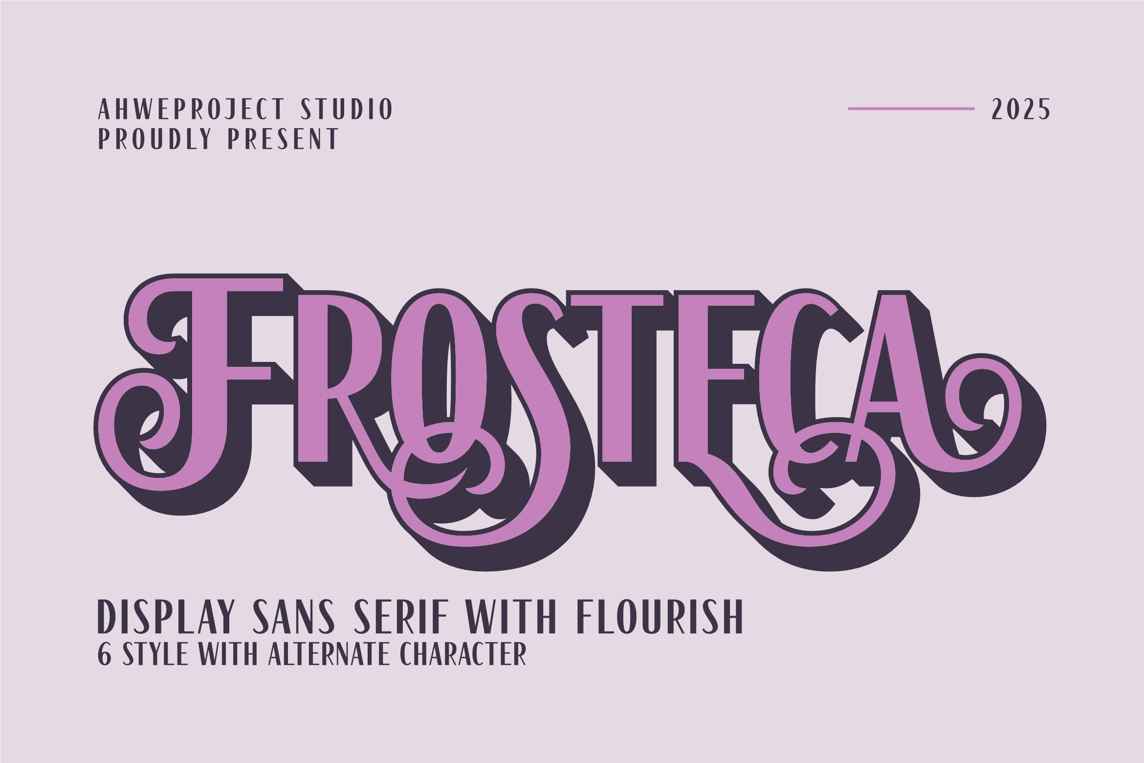 Frosteca - Display Sans Serif with Flourish Font serif sans font