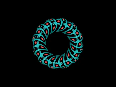 Abstract Worm 3d branding design graphic design logo typography vector