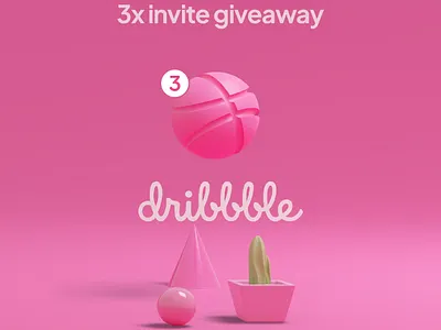 Hi! I have a 3 invites for you. Enjoy dribbble invite giveaway invitecard