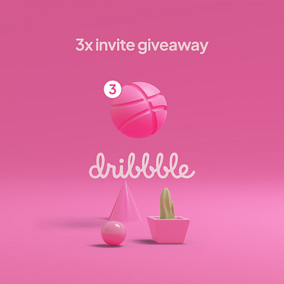 Hi! I have a 3 invites for you. Enjoy dribbble invite giveaway invitecard