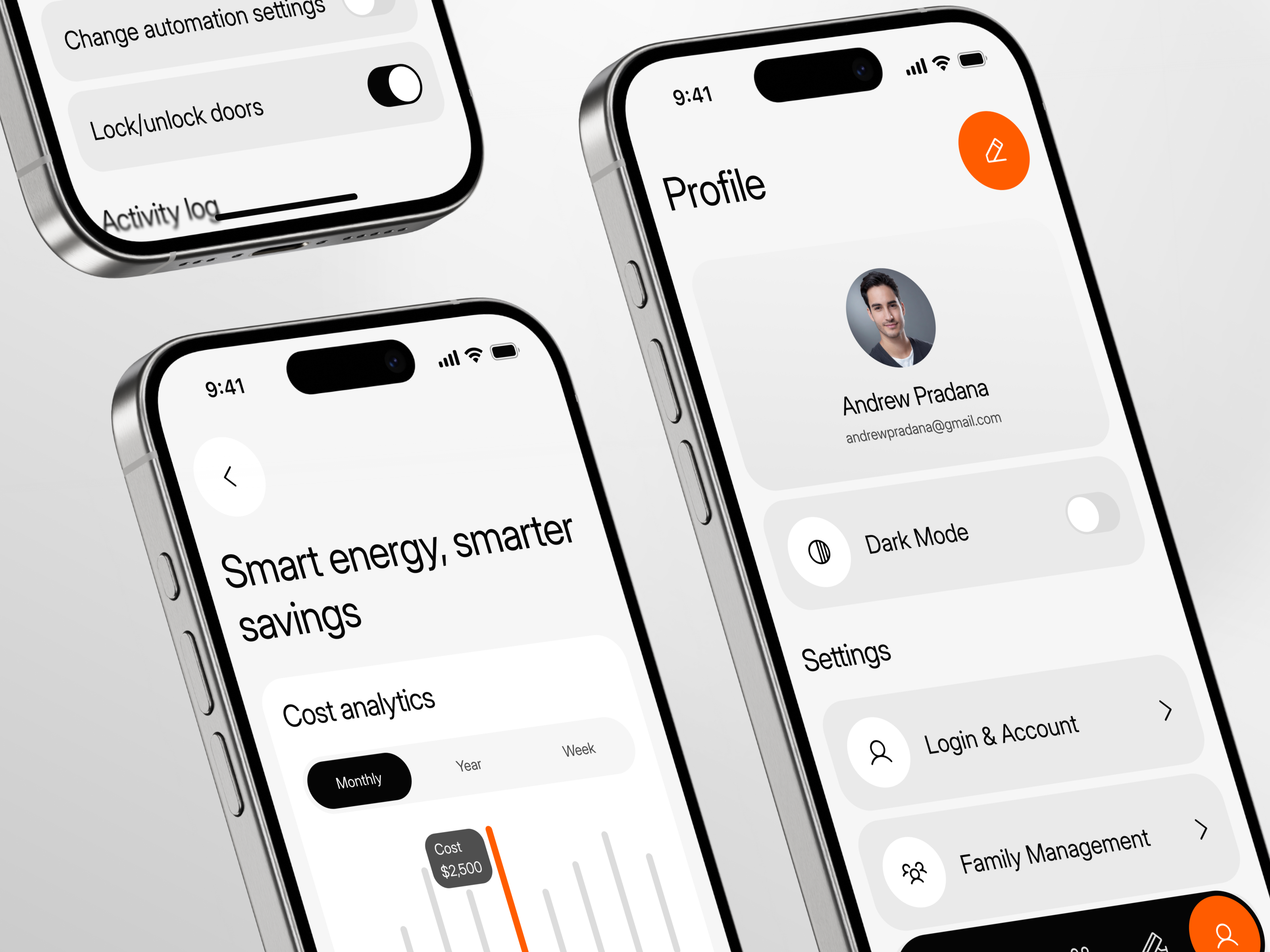 Example of MiHome -  Smart Home Mobile App Profile & Setting