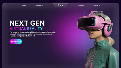 Next Gen Virtual Reality – Futuristic Landing Page Design elevate ux figma futurastic ui landing page ui ux experince