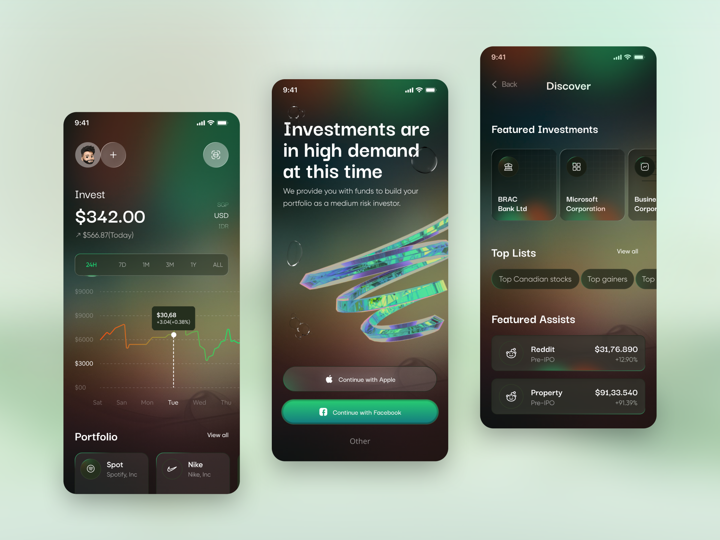 Investment App UI Design for Portfolio Management app ui app uiux crypto app design finance app ui finance design financial services fintech ui investment app investmenttracker mobile app portfolio management portfolio tracker product design stock market app ui ui inspiration user interface ux