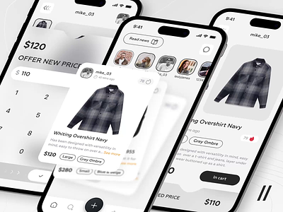 Secondhand Marketplace android animated animation app clothing design ecommerce graphic design ios mobile app mobile interface mobile ui motion design motion graphics p2p peer-to-peer marketplace purrweb secondhand ui ux