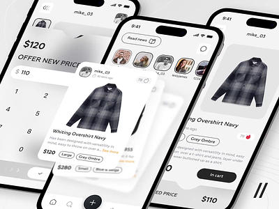 Secondhand Marketplace android animated animation app clothing design ecommerce graphic design ios mobile app mobile interface mobile ui motion design motion graphics p2p peer to peer marketplace purrweb secondhand ui ux