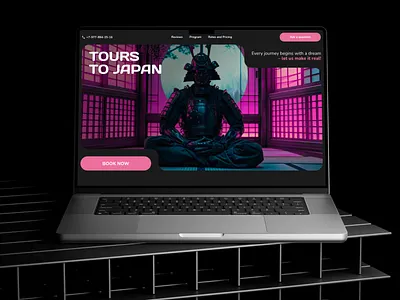 Hero section design for a Japan tours website | Home Page design first screen hero section home page japan tours ui ux web design