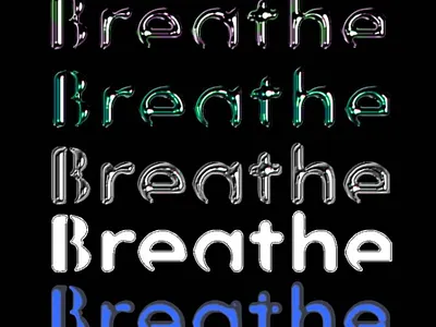 Breathe 3d graphic design logo texture