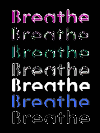 Breathe 3d graphic design logo texture