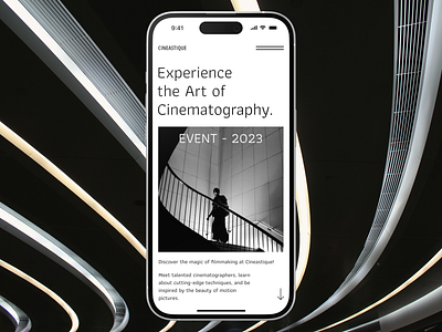 Cineastique UI app black and white design event eventpage interaction design ios mobile app mobile design type typography ui ui design uidesign uiux user interface userinterface uxdesgin uxdesign uxui