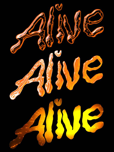 Alive #2 (orange) 3d graphic design texture