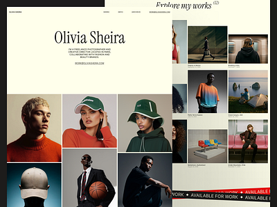 Olivia Sheira - Photography Portfolio Website animation branding creative creative director design graphic design illustration landing page minimal minimalist photography portfolio ui vector web design website white color white space