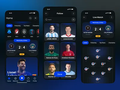 Football Mobile App cricket app cricket mobile app football football app football fans app football mobile app football ui live sports streaming app match tracking mobile mobile app player stats app sports mobile app sports technology sports uiux