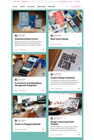 CLAUDIA CARRANZA - Blog brand identity graphic design illustration logo ststionery ui ux vector web design website