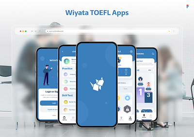 UI/UX design for Wiyata – a TOEFL service provider application adobe xd app apps branding design figma graphic design illustration logo mobile apps play store ui ux vector website wiyata