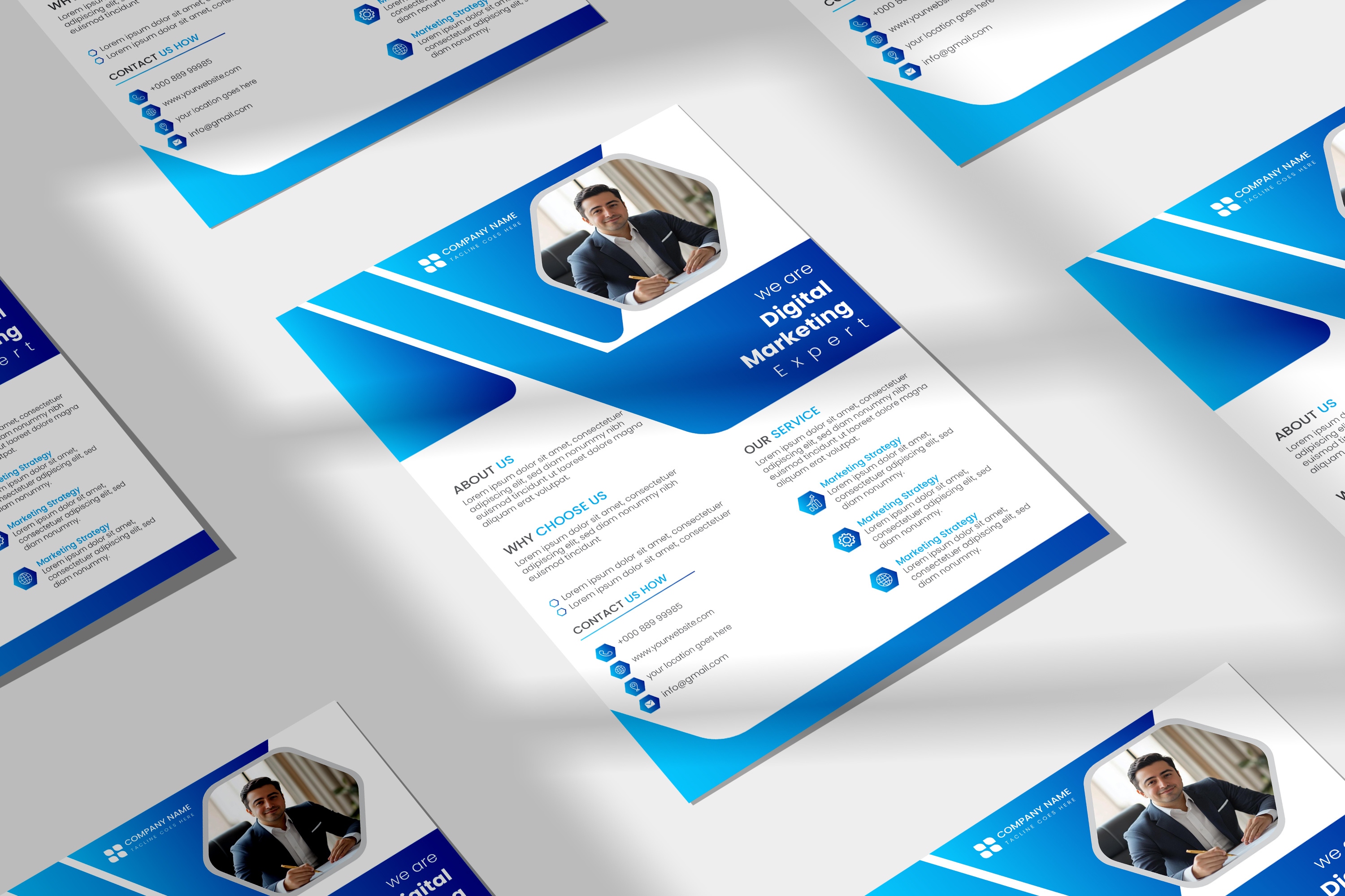 Digital Marketing Flyer Template businessflyer corporateflyer digitalmarketing flyer flyerdesign graphicdesign marketingflyer printdesign