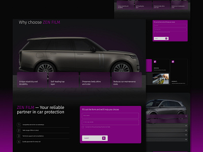 Automotive UX/UI Concept — Dark & Bold automotive carprotection darkmode design dribbble figmadesign interface landingpage premiumdesign ui uidesign ux uxui votakdigital webdesign