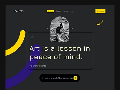 Canvas Web Header artwork web canvas web header header design for portfolio ui design ui ux design web header website design