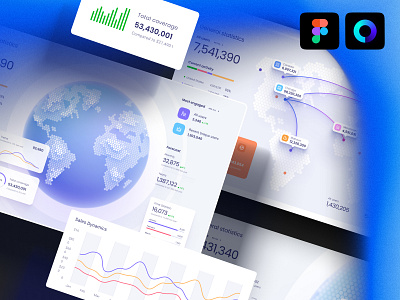 Powerful Figma library featuring 50+ full-width chart templates 3d animation chart dashboard dataviz design desktop graphic design illustration infographic logo motion graphics statistic template ui