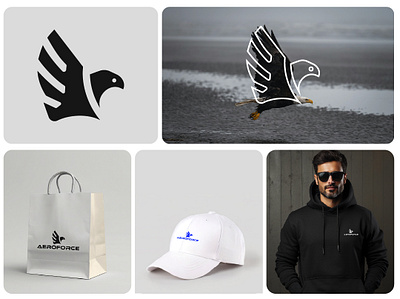 Aeroforce Logo Design bold dynamic eagle energy falcon focus force freedom future growth hawk leadership power premium security speed strength vision wing