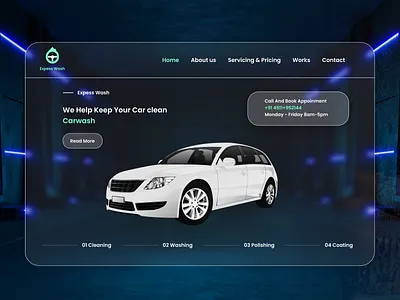 Car Wash Website Design-Webyking ui webdevelopment website design