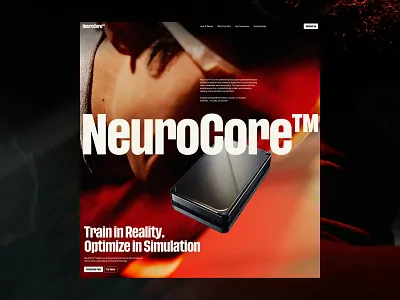 NeuroCore – AI Sports Company Website Design ai b2b bold design home page landing page landing page design tech technology ui ui design web web design website