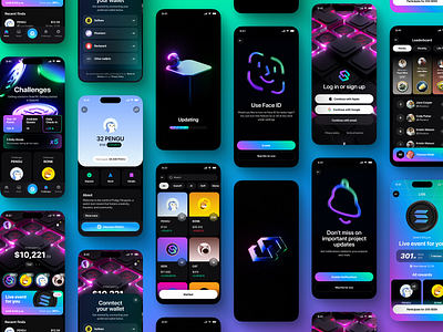 Seekprotocol mobile app design and icons 3d icons ai agents app app design crypto design flow e commerce finance fintech hero image hero section icon mobile mobile app mobile app design ui design ux design
