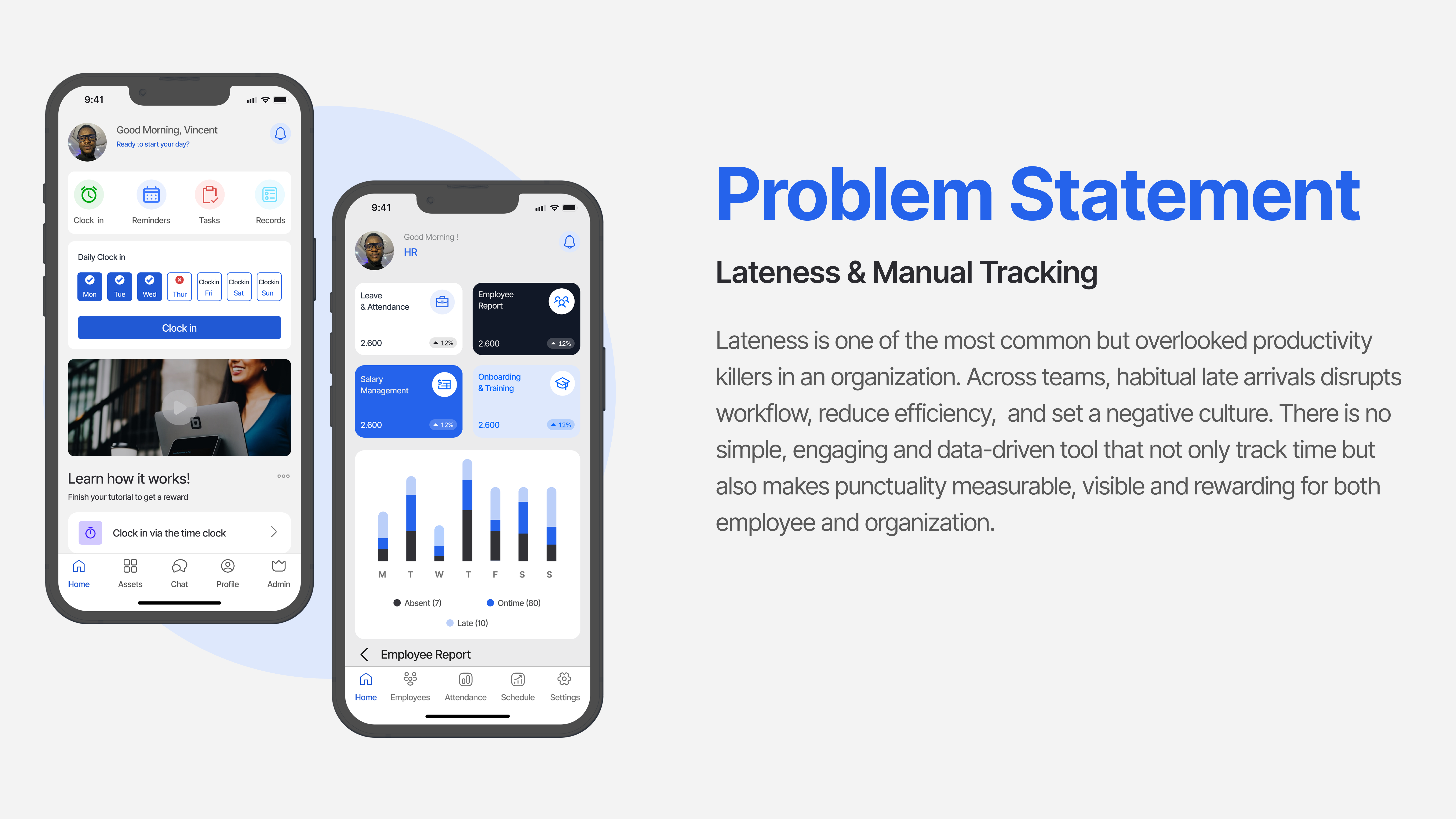 Clock-in App clock in app product designer tracker ui ux
