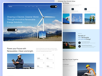 Renewable Energy Landing Page best website design clean eco system ecofriendly environment green energy landing page design nature product design renewable energy landing page renewable energy websie solar electricity solar pannel sun power sustainable technology turban project uiux website