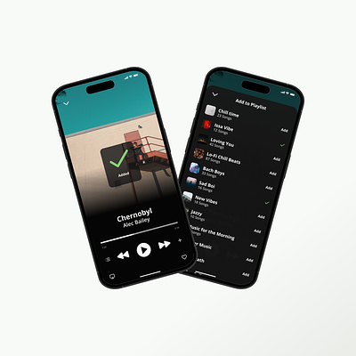 Concept: A Mobile Music Player app design ui