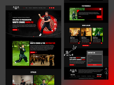 White Crane Kung Fu – Martial Arts Website Design custom theme design dojo web design kung fu school web kung fu training classes landing page martial arts branding martial arts website design midhudsonweb modern web design poughkeepsie kung fu sports fitness design ui ux design web design