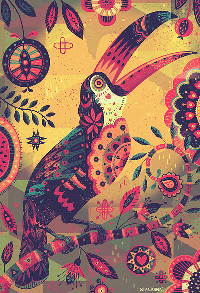 TOUCAN - Native Irish Bird Series art ireland steve simpson toucan