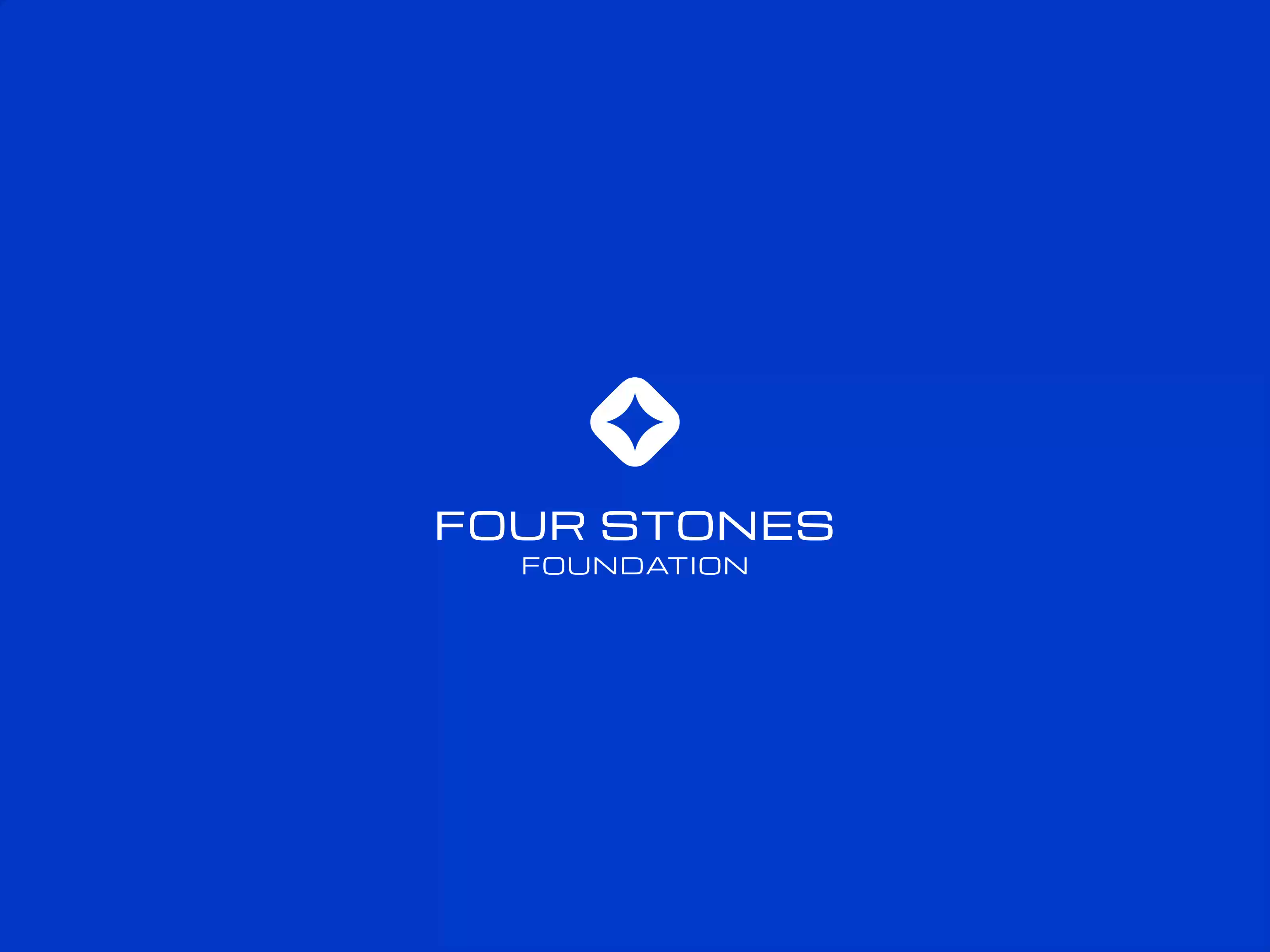 Four Stones Foundation Logotype geometric guideline identity investment logotype