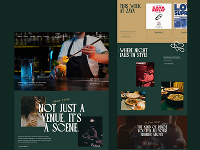 LA Bar & Club Zaya homepage concept agency app art deco bar branding club design home homepage illustration la landing page logo marketing ui ux web website