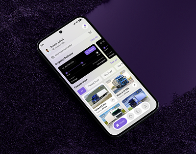 Courier & Cargo Transportation Mobile App UI/UX Design app design b2b car cargo courier crm delivery design logistics management map mobile app saas shipment tracking transport transportation mobile app ui design uiux