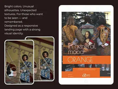 Bold landing page for a statement fashion brand creative direction design fashion website landing page ui web design