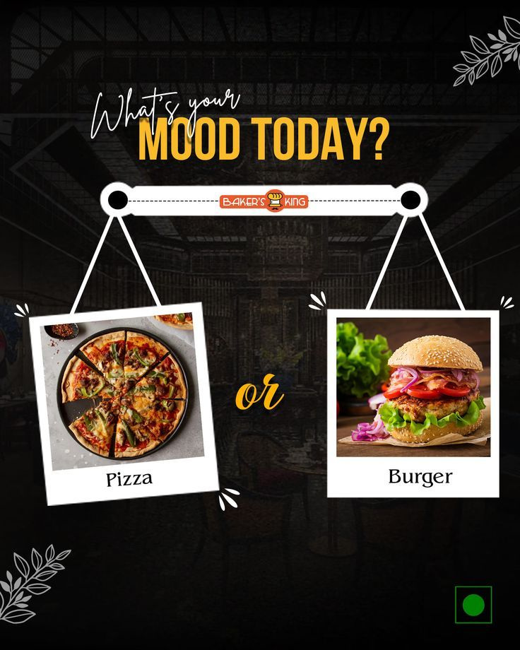 Pizza or Burger? adobeillustrator branding burger dark mode design facebookad fastfood food foodart fooddesign foodposter graphic design illustration pizza restaurant visualdesign